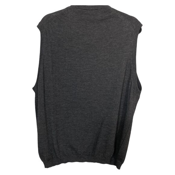 VALDA Toscano Charcoal Gray Wool Men's Sweater Vest XL Preppy Grandpacore Italy - Picture 2 of 16